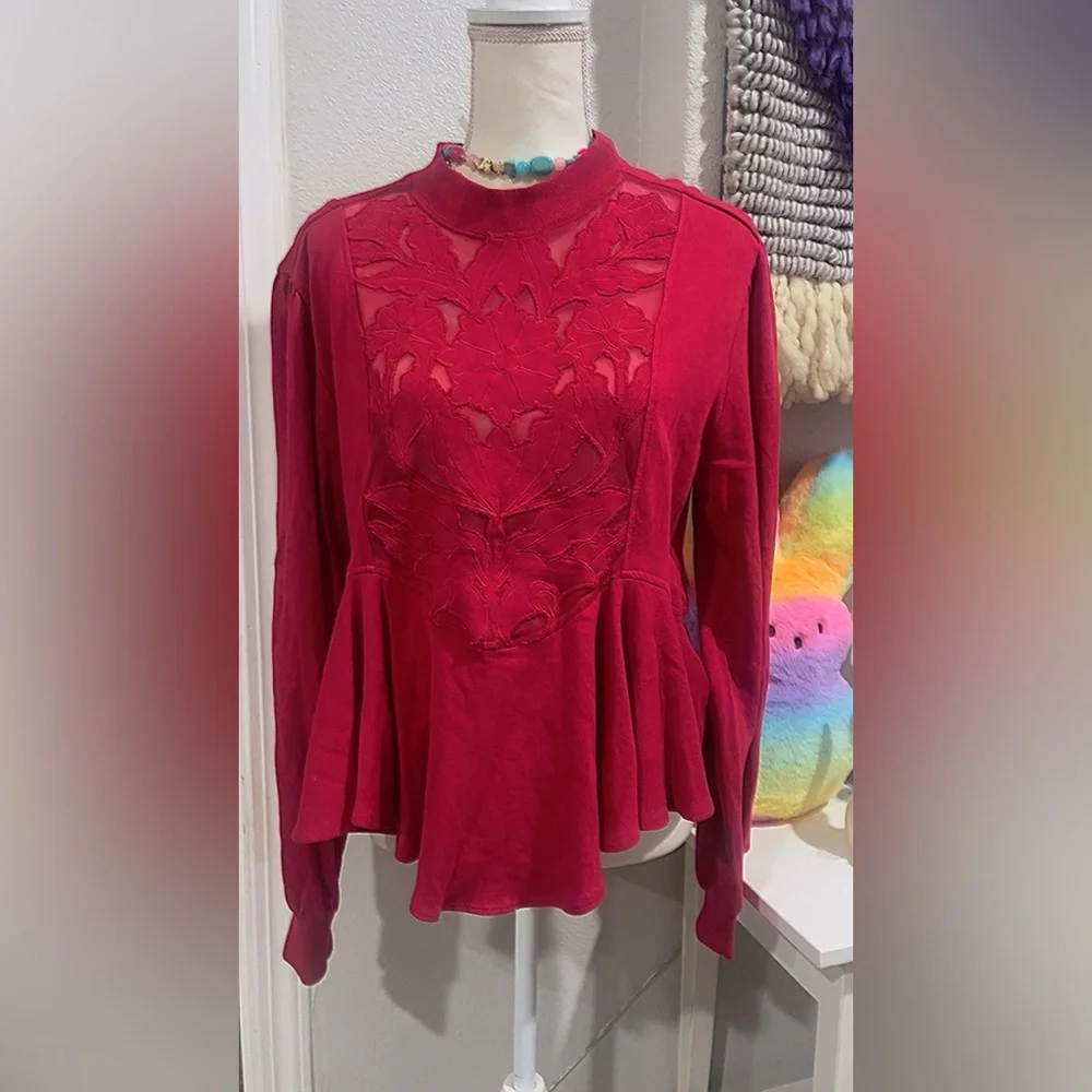 ANTHROPOLOGIE 
Cutwork Swing Top - Picture 7 of 12